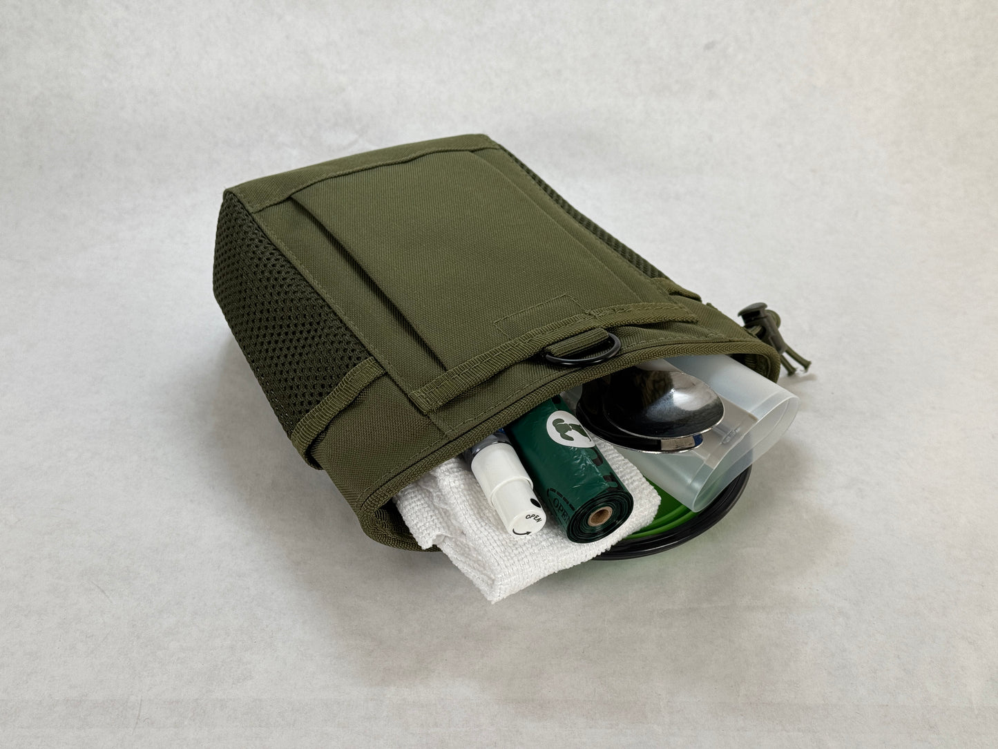 "Puppy Stroll Pooper Scooper bag picks up dog mess on the Go"