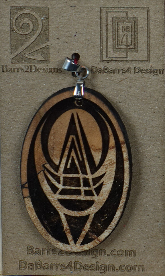 Wooden Pendant - 133-6