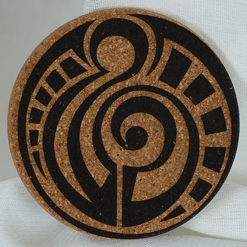Handcrafted modern geometric doodle design on wood — artisan jewelry and decor by Barrs2Design