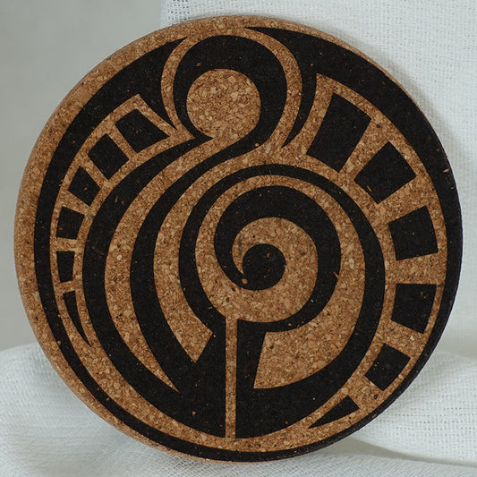 Handcrafted modern geometric doodle design on wood — artisan jewelry and decor by Barrs2Design
