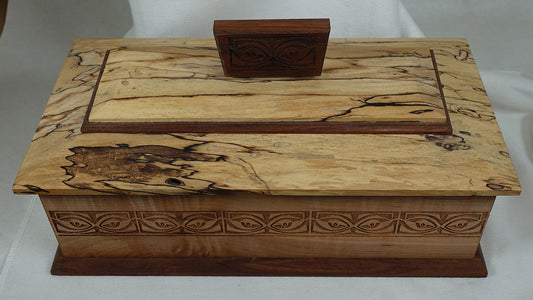 Spalted & Tiger Maple and Walnut Accents, Box - 14