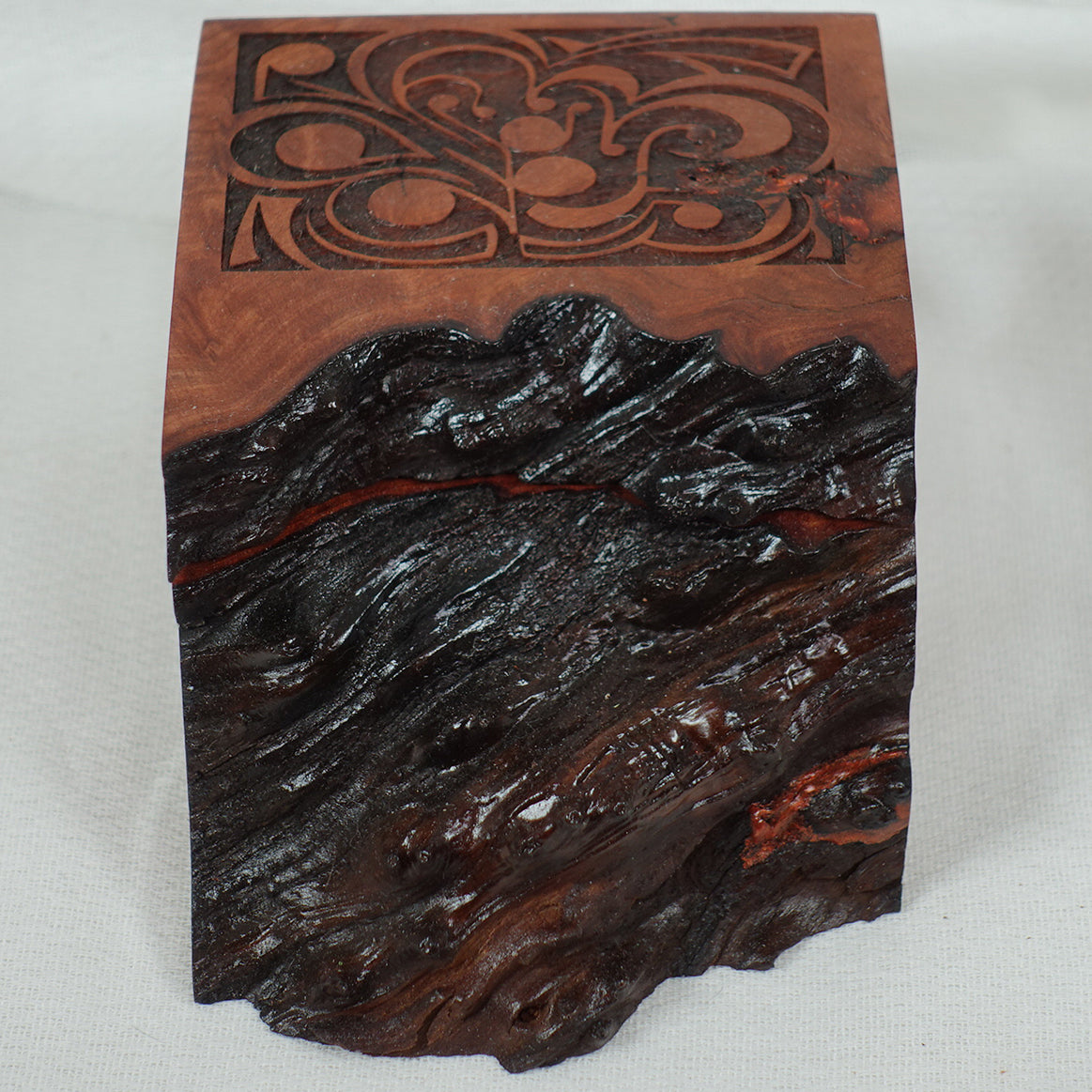 Redwood Keepsake Box with Geometric Design, Box - 16