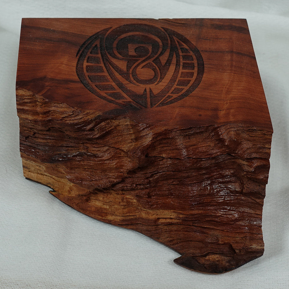 Redwood Keepsake Box with Geometric Design, Box - 17