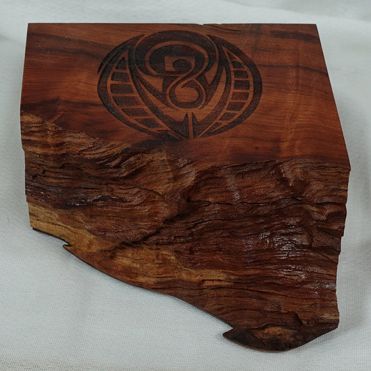 Redwood Keepsake Box with Geometric Design, Box - 17