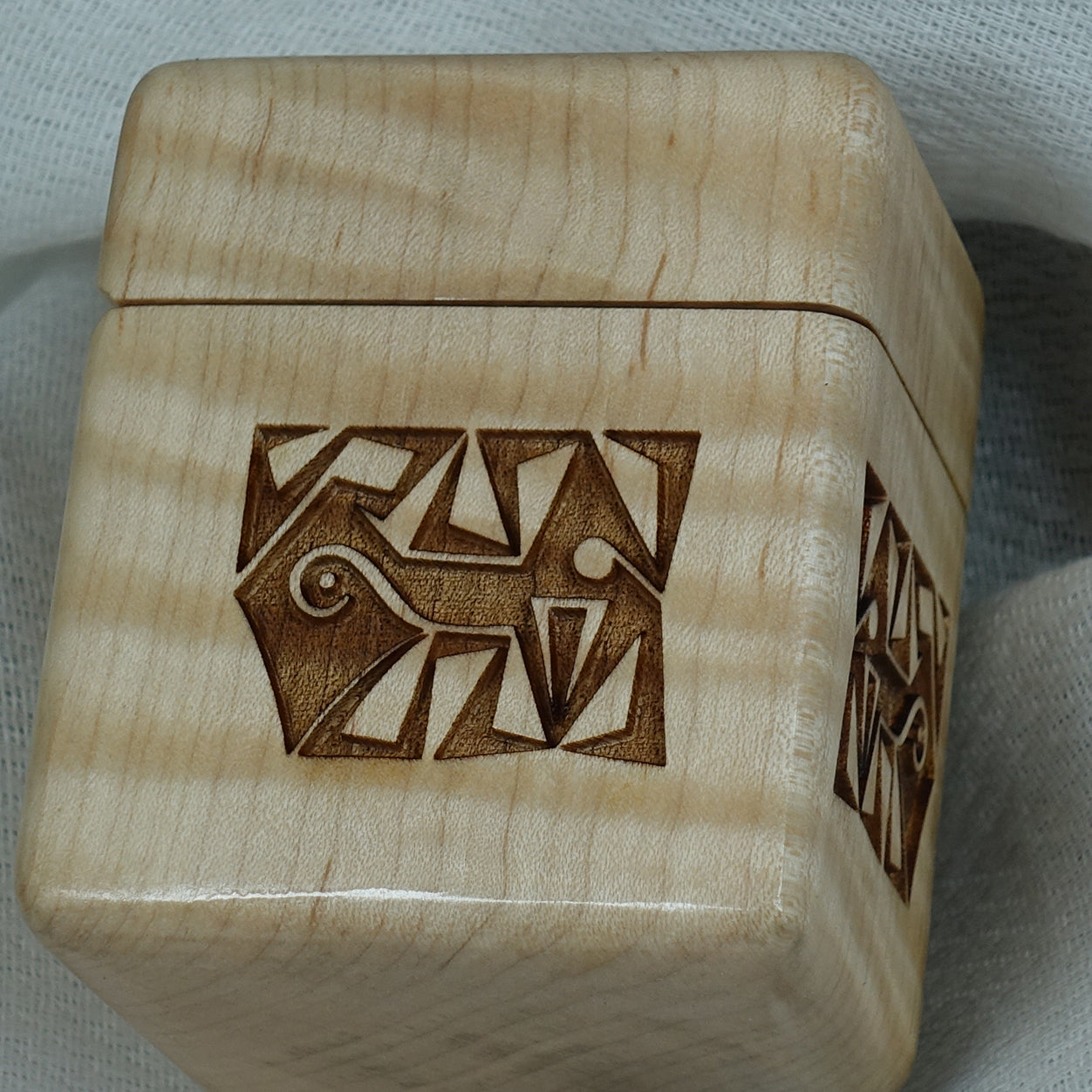 Tiger Maple Ring Box, Box - 7