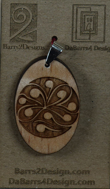 Wooden Pendant - 166-2