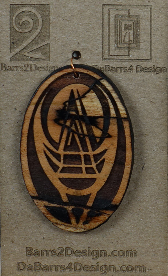 Wooden Pendant - 133-3